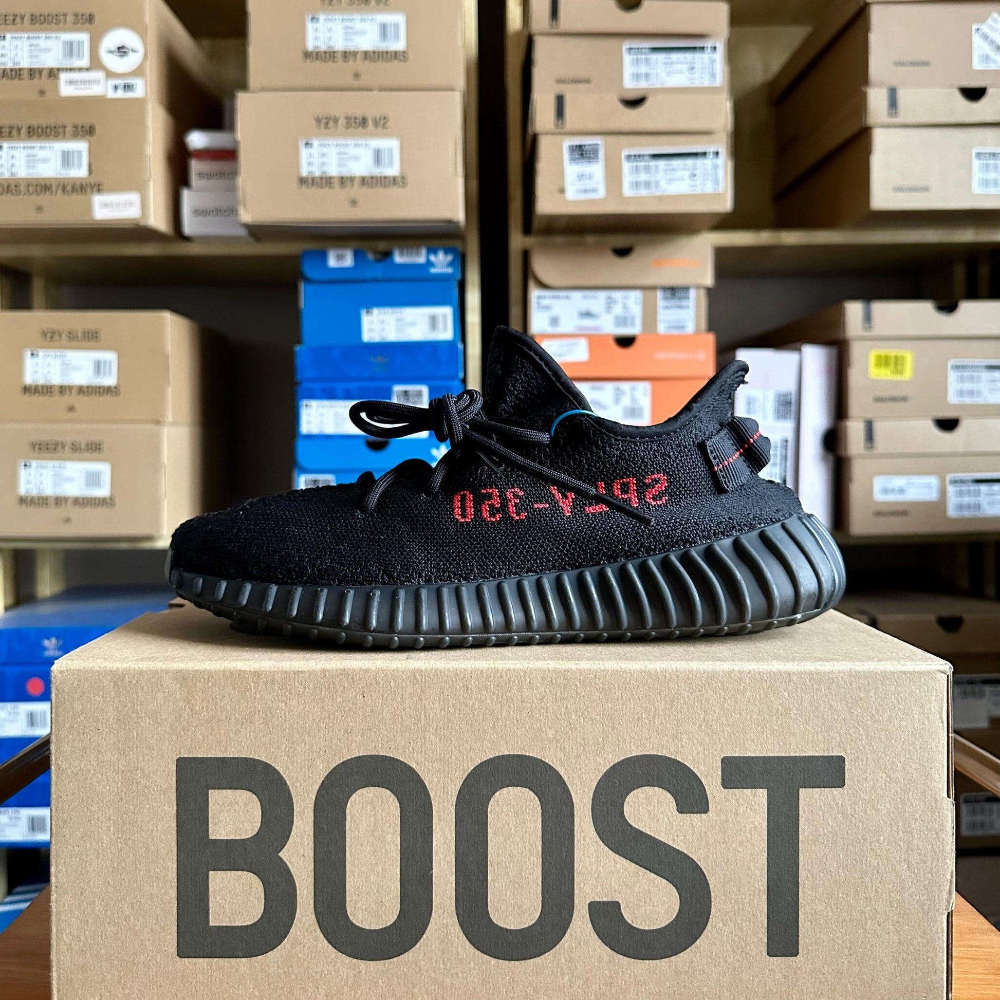 Preloved Yeezy Boost 350V2 - Bred (UK 7.5) - Cherry Picked Kicks
